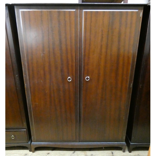 196 - Large Stag Minstrel mahogany two door wardrobe