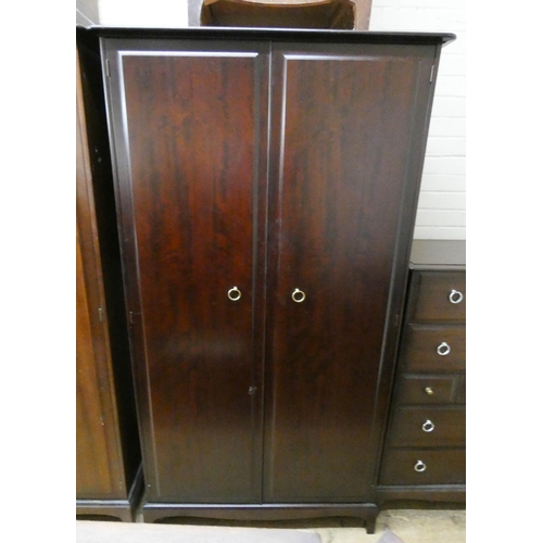 197 - Stag Minstrel mahogany two door wardrobe