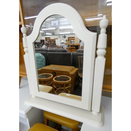 230 - Cream swing toilet  mirror