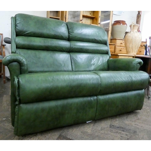 242 - A Sherbourne green leather two seater
sofa