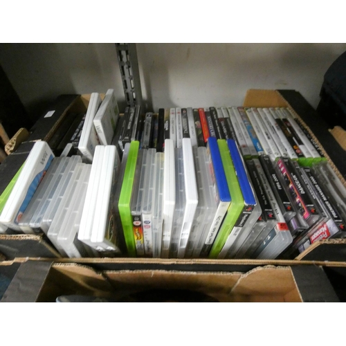 378 - Two large boxes of assorted video games including, Wii, Xbox, PS3 and others