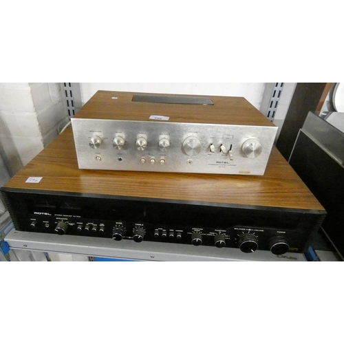 396 - Rotel stereo receiver and a Rotel integrated stereo amplifier