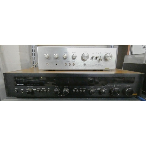 396 - Rotel stereo receiver and a Rotel integrated stereo amplifier