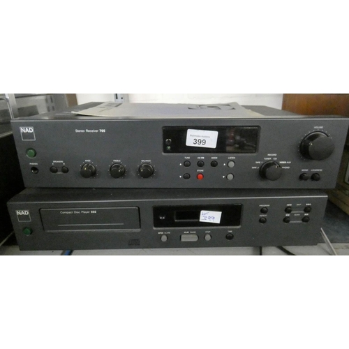 399 - NAD stereo receiver 705 and a NAD CD player 502