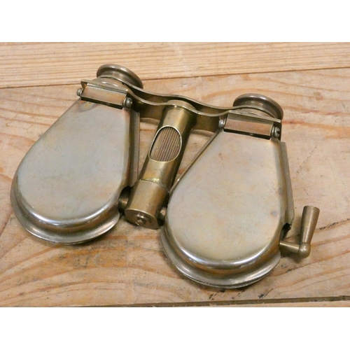 212 - A pair of brass folding binoculars