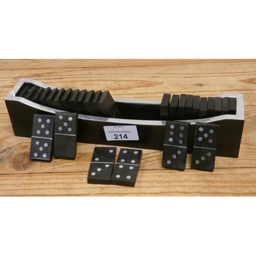 214 - A boxed domino set