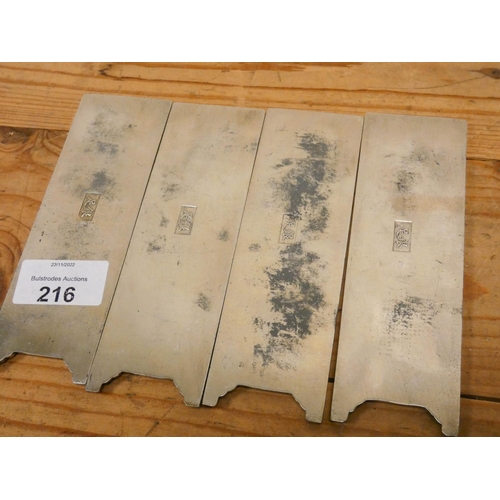 216 - A set of four Chinese manuscript weights