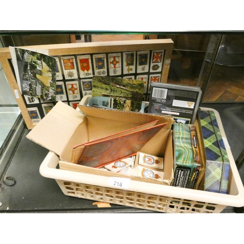 218 - A large quantity of tea card, cigarette cards etc