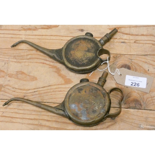 226 - Two vintage Lucas Motor oiler cans No N938