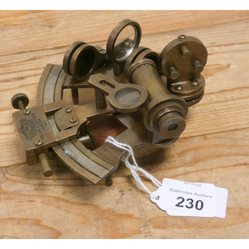230 - A brass sextant