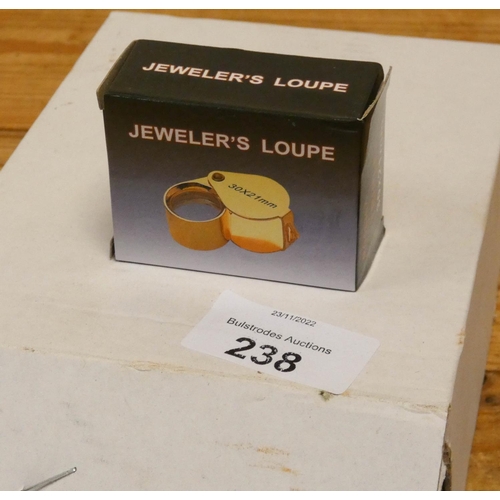 238 - Quantity of jewellers loupes