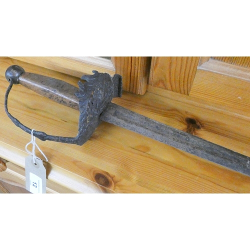 12 - An old English small sword, no scabbard