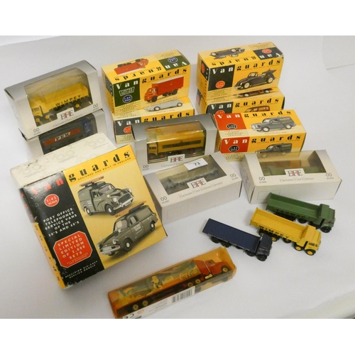 73 - A collection of sixteen assorted collectors models Vanguard and other toy cars and lorries