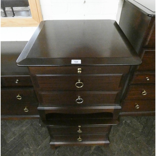 184 - Stag Minstrel mahogany pair bedside cabinets with three drawers to each