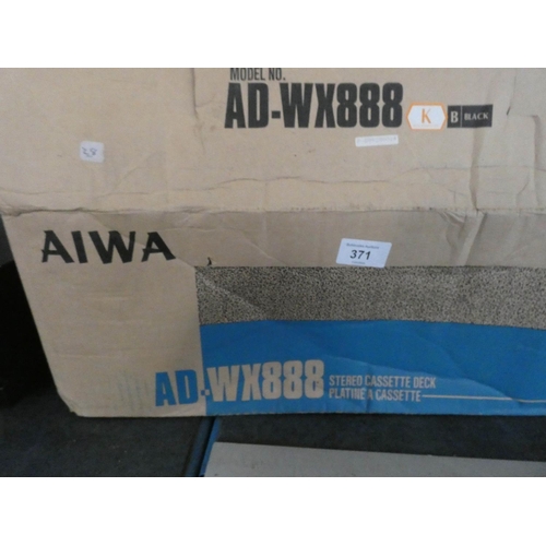 371 - A boxed Aiwa stereo cassette deck