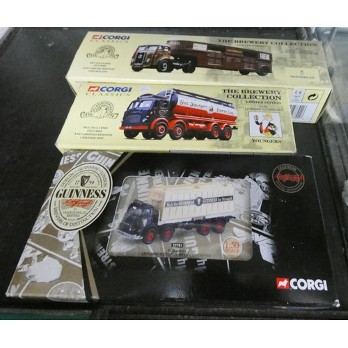 84 - Six Corgi classics brewery collection lorries and four Guinness lorries