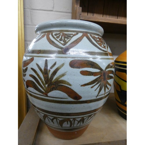 35 - Two large decorative pottery vases