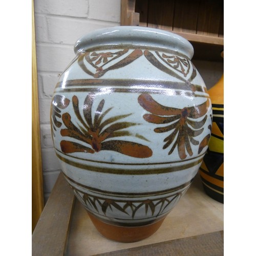 35 - Two large decorative pottery vases