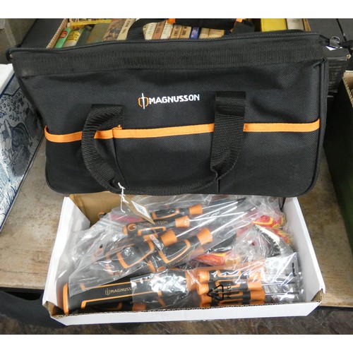 335 - Magnusson tool bag containing new 25 piece tool set