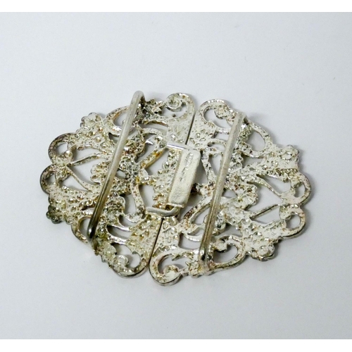 624 - A silver nurses buckle, of two parts, hallmarked...