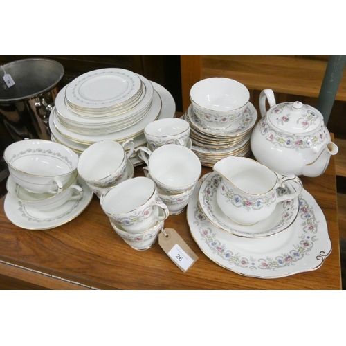 26 - A part Duchess Albany pattern tea set and a few other pieces of matching dinner and tea ware...