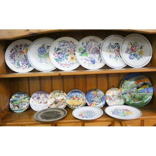 37 - A collection of assorted Poole Pottery plates...