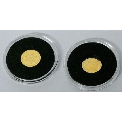 694 - Princess Charlotte Proof 9ct gold commemorative Coin and 2015 Proof VE Day commemorative coin, both ... 