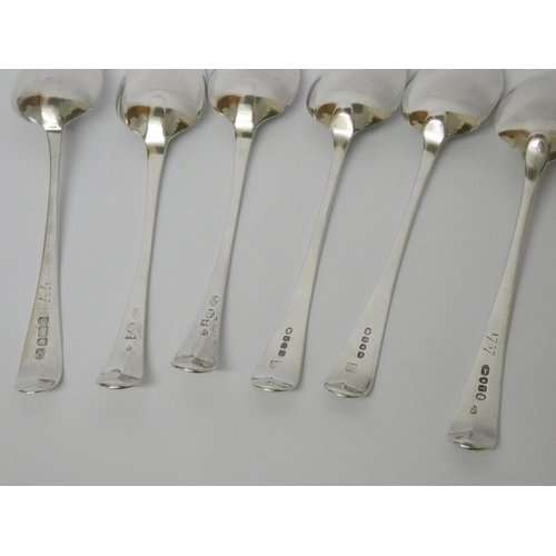 508 - Six Georgian silver table spoons, various dates and makers, gross weight 10.3 troy ounces