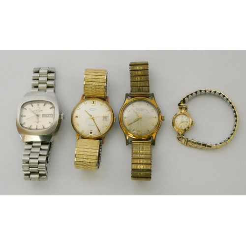 554 - Vintage wristwatches - ladies Tudor, Favre Leuba, Rotary, 4 in the lot