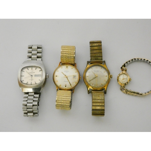 554 - Vintage wristwatches - ladies Tudor, Favre Leuba, Rotary, 4 in the lot