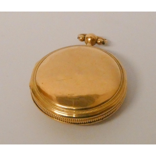 577 - Victorian circular gold locket, 12.6gms - not marked