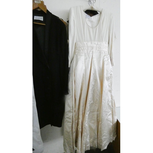 13 - A collection of ladies vintage clothing - Marchesa Notte lace dress, Caroline Charles black silk cre... 