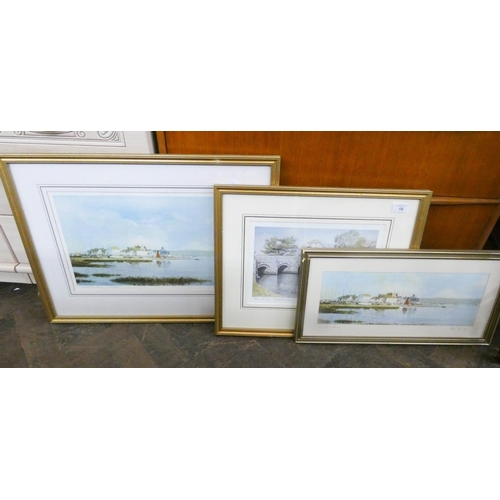 16 - A collection of Robin Davidson prints of local Christchurch scenes