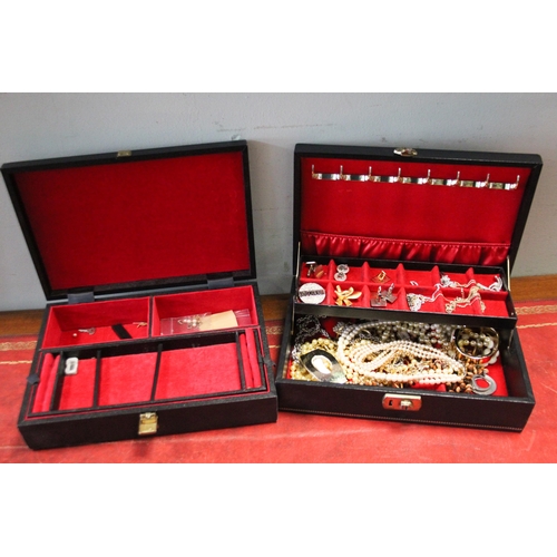 248 - Two cases of assorted costume jewellery