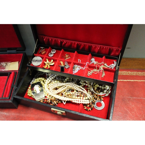 248 - Two cases of assorted costume jewellery