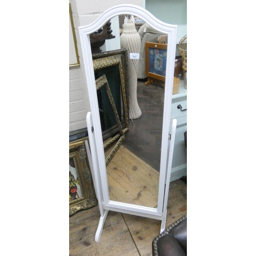 167 - A white Cheval dressing mirror