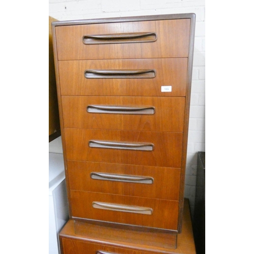 183 - A 1970's GPlan teak chest of six drawers, 22