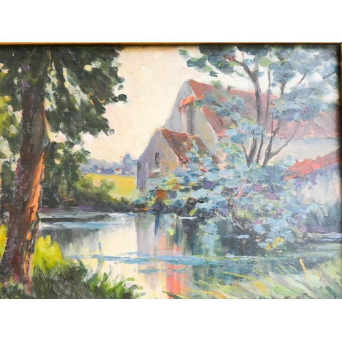 266 - Early 20th century French impressionist landscape by J Chevrel, signed lower right, inscription vers... 