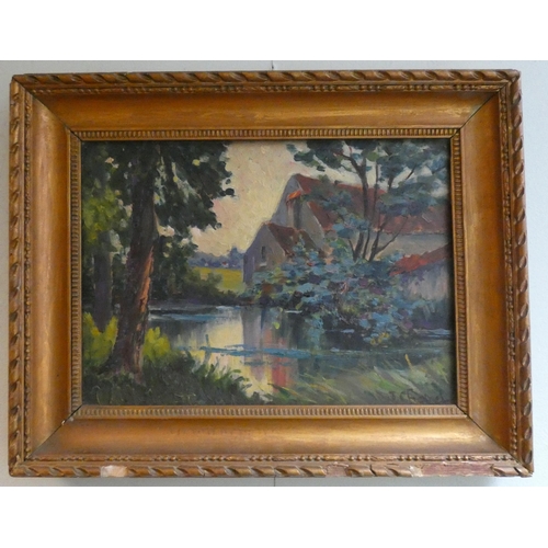 266 - Early 20th century French impressionist landscape by J Chevrel, signed lower right, inscription vers... 