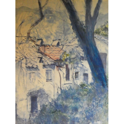 277 - A French School impressionistic view of a French villa, signed left, looks like Henry McBenn dated 1... 