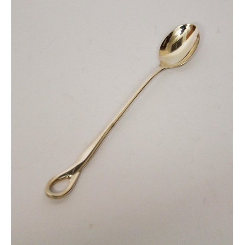 526 - Elsa Peretti for Tiffany - silver Padova baby feeding spoon, with pouch and original box