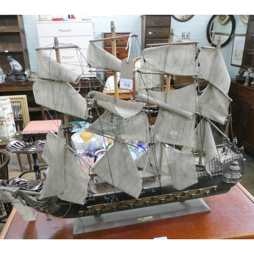 110 - A model sailing galleon