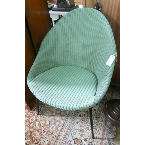 116 - A green Lloyd Loom bedroom chair