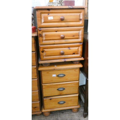 142 - Two modern pine chests each fitted three drawers