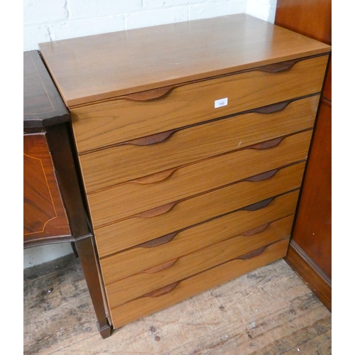 150 - A modern teak chest of seven drawers, 2'6 wide