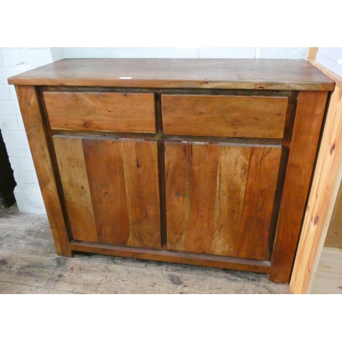 163 - An Indonesian hardwood mahogany finished sideboard fitted two drawers and cupboards, 3'6 wide