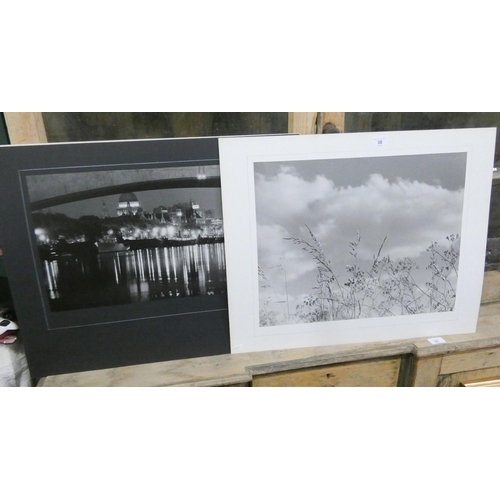 38 - Various large unframed photographs