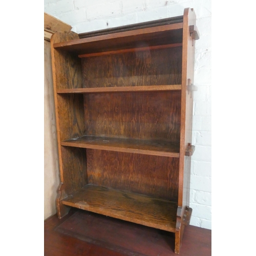 41 - A low oak open bookcase, 2'6 wide