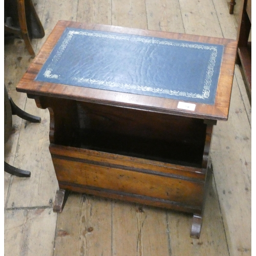 79 - A reproduction mahogany table top magazine rack