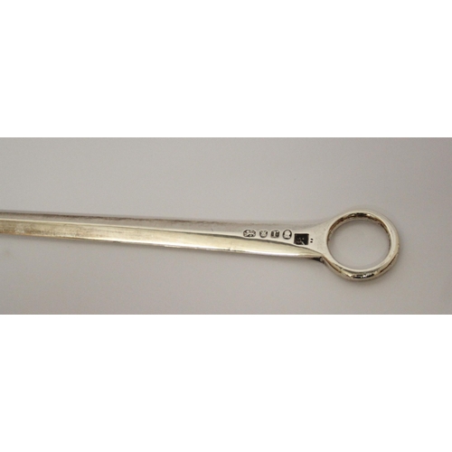 546 - George III silver meat skewer, London 1792. 28 cms long